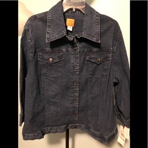 dark blue denim jacket